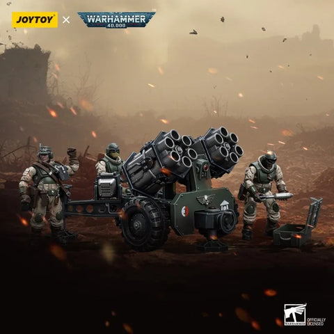 JOYTOY JT8841 Warhammer 40k 1: 18 Cadia Stands Astra Militarum Ordnance Team with Malleus Rocket Launcher Ordnance Brigade