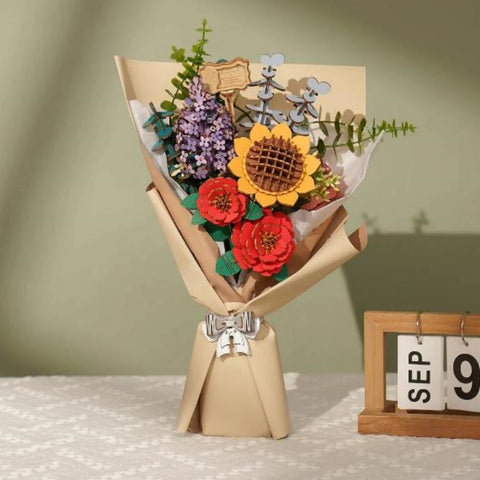 Robotime TW01H Wooden Flower Bouquet