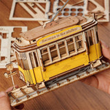 Robotime TG505 Rolife Retro Tramcar 3D Wooden Puzzle