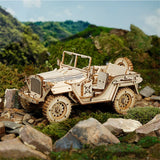 Robotime MC701 ROKR Army Jeep Scale Model 3D Wooden Puzzle