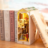 Robotime TGB02 Rolife Sunshine Town 3D Wooden DIY Miniature House Book Nook