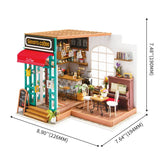 Robotime DG109 Rolife Simon's Coffee Shop DIY Miniature Dollhouse Kit