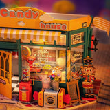 Robotime DG158 Rolife Rainbow Candy House DIY Miniature House