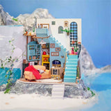 Robotime DG141 Rolife Joy's Peninsula Living Room DIY Miniature Dollhouse 1:18